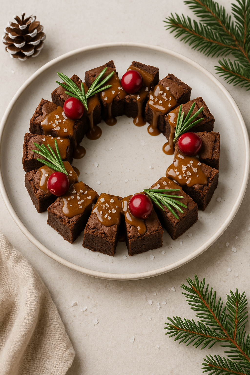 The Salted Caramel Brownie Festive Wreath