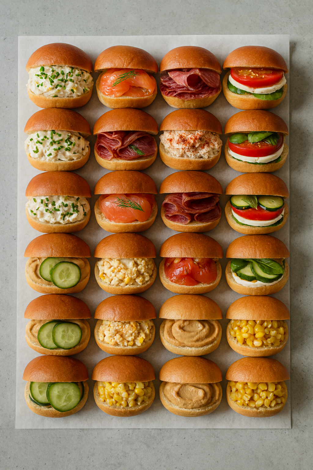 THE DEMI-BRIOCHE BUN PLATTER